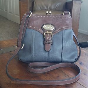 NWOT B.O.C. Grey and Burgandy Crossbody Purse